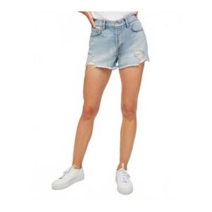 Women's 30 7 For All Mankind Monroe Denim Shorts in Cosmic Blue Rigid